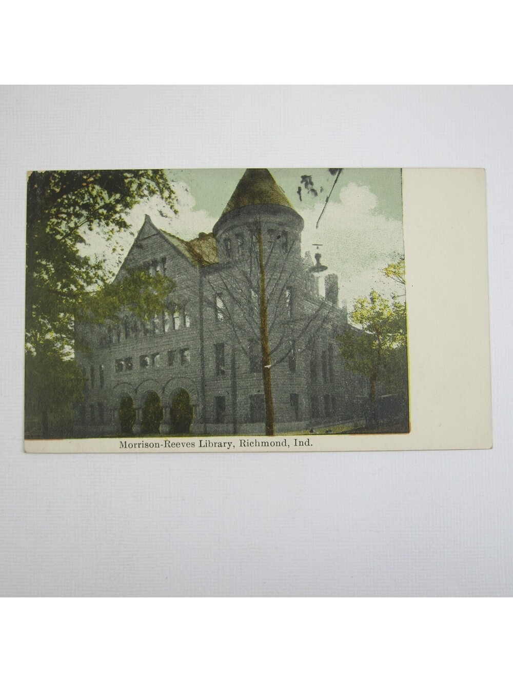 Antique Richmond Indiana Postcard Morrison-Reeves Library UNPOSTED